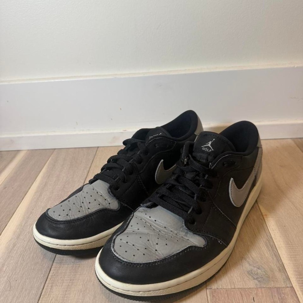 Jordan 1 Low Golf black trainers. Size US 10 #sneakers #golf